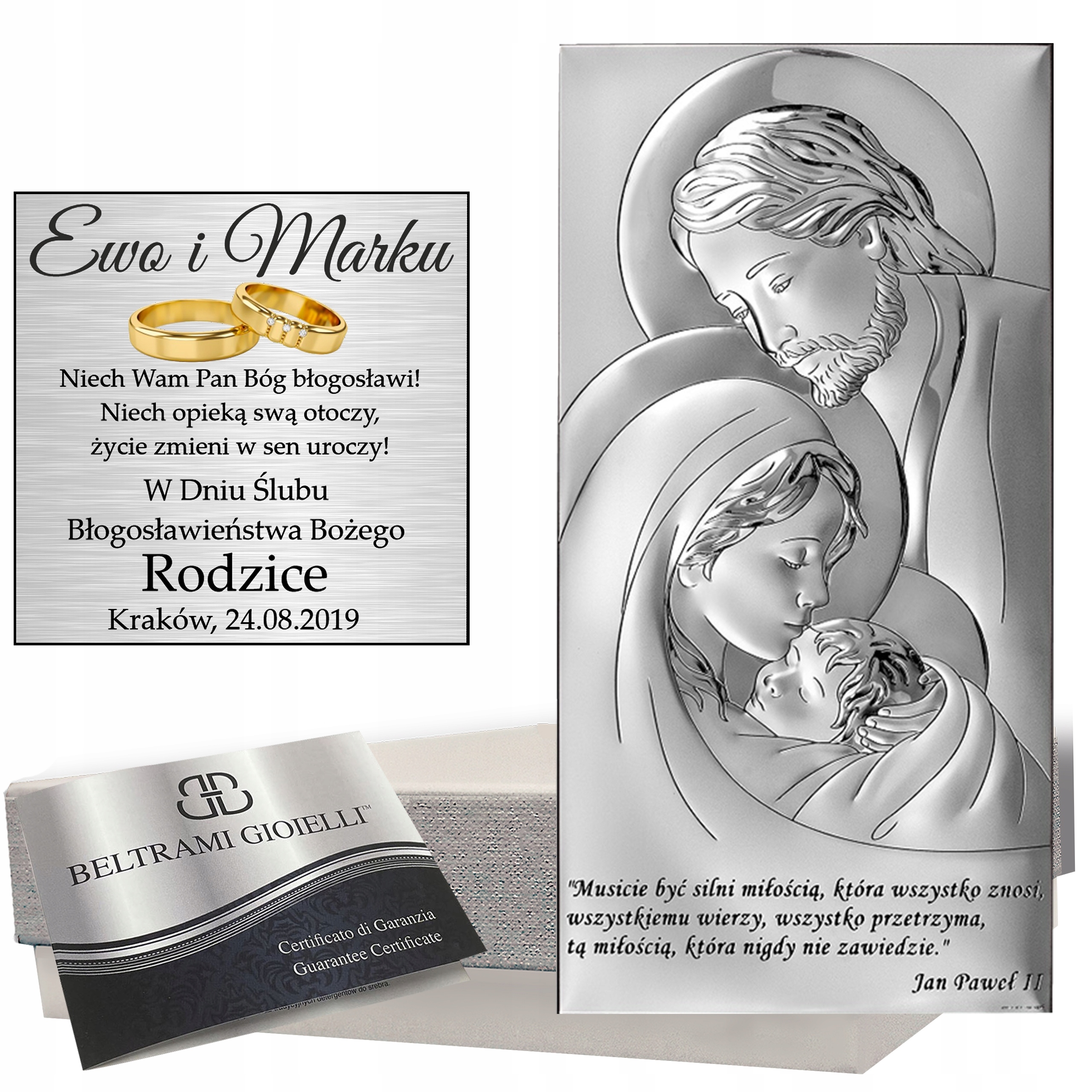 

Obraz Srebrny Rodzina Święta Ślub Chrzest