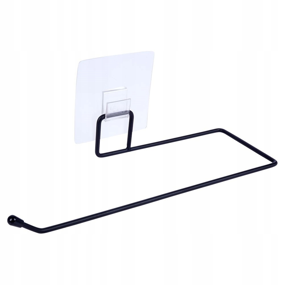 Uchwyt NA RĘCZNIK PAPIEROWY ścienny samoprzylepny wieszak metalowy czarny Rodzaj wieszak