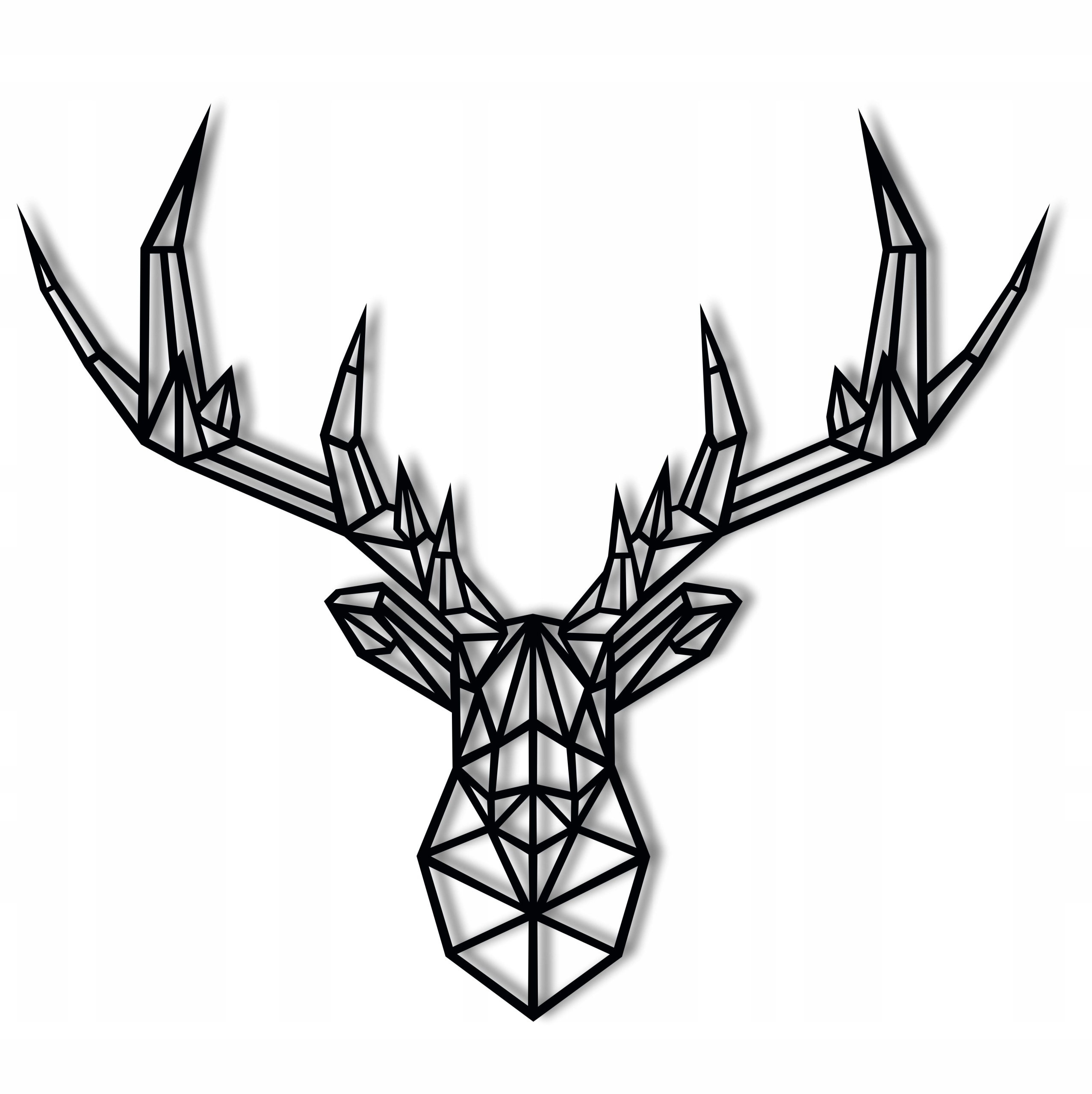 

Dekoracja Jeleń Geometryczny 80x90 3d ażur