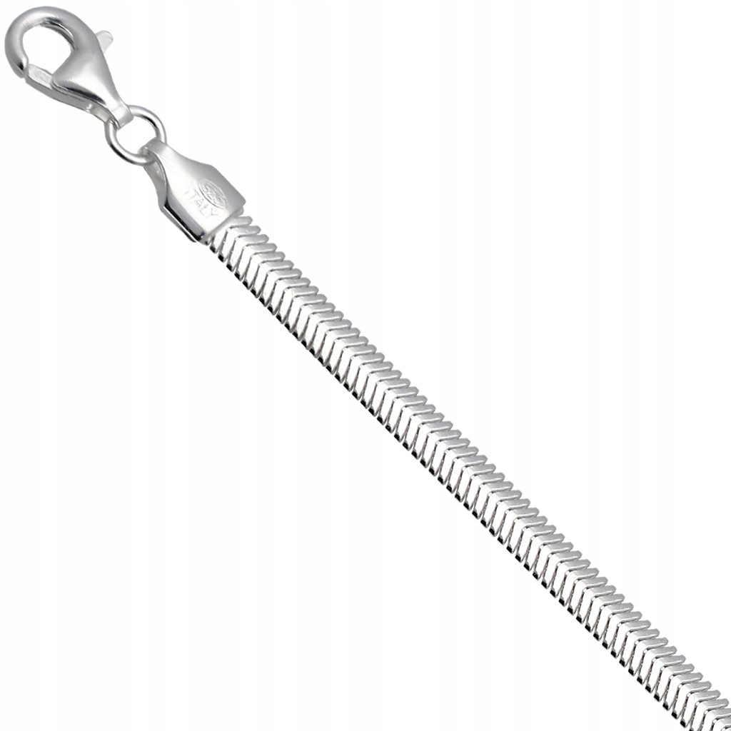 

Bransoletka srebrna żmijka płaska 19cm 925
