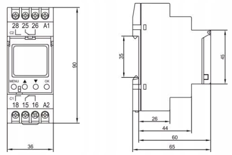 PROGRAMATOR CZASOWY TIMER ASTRONOMICZNY SZYNA DIN Rodzaj programator czasowy