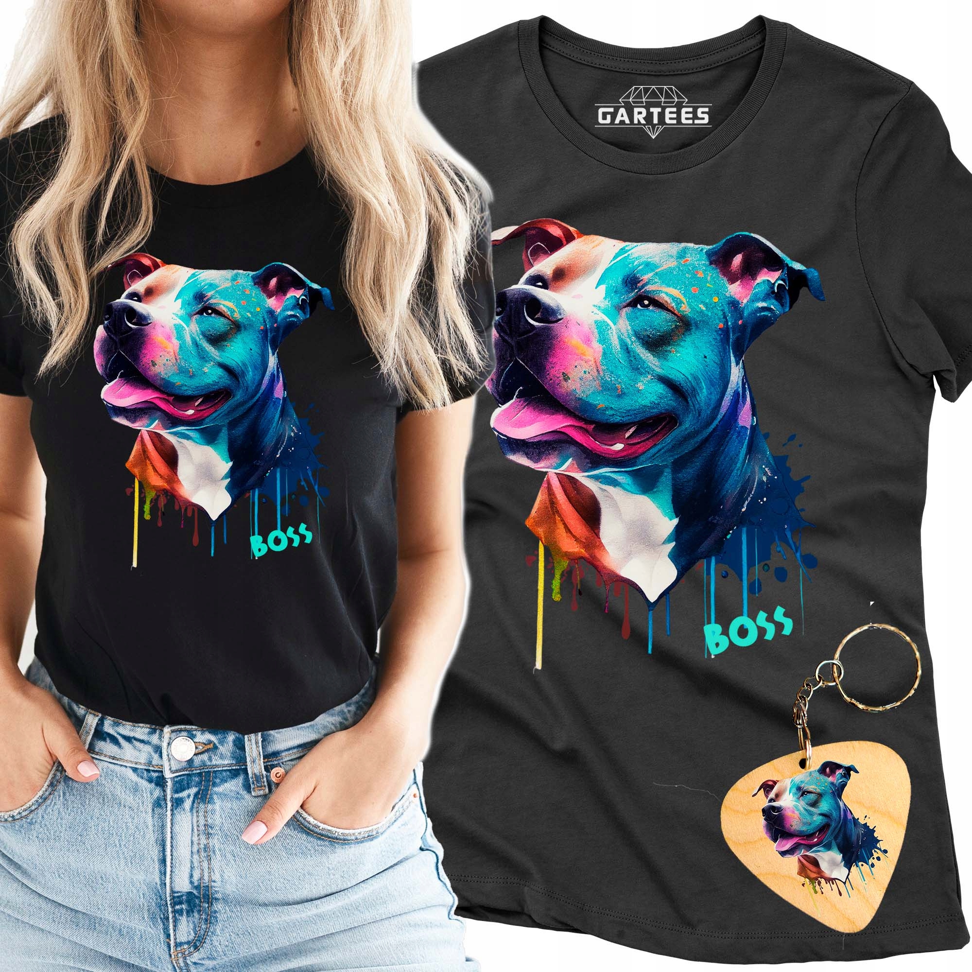 

Koszulka Damska Mój Ukochany Pies Pitbull Imię Psa