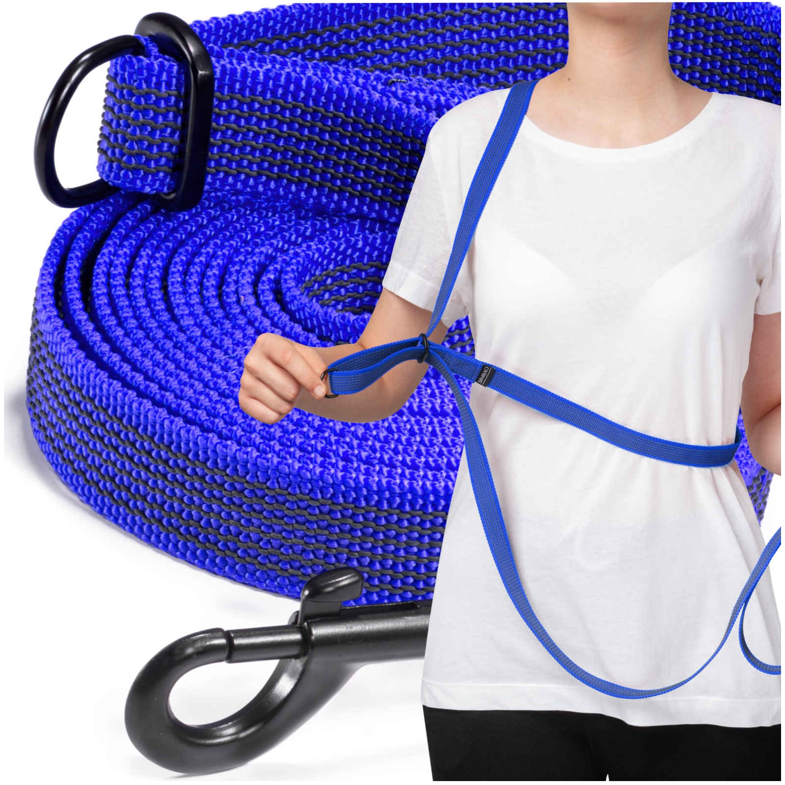 Smycz Przepinana Treningowa Regulowana Gumowana 7M