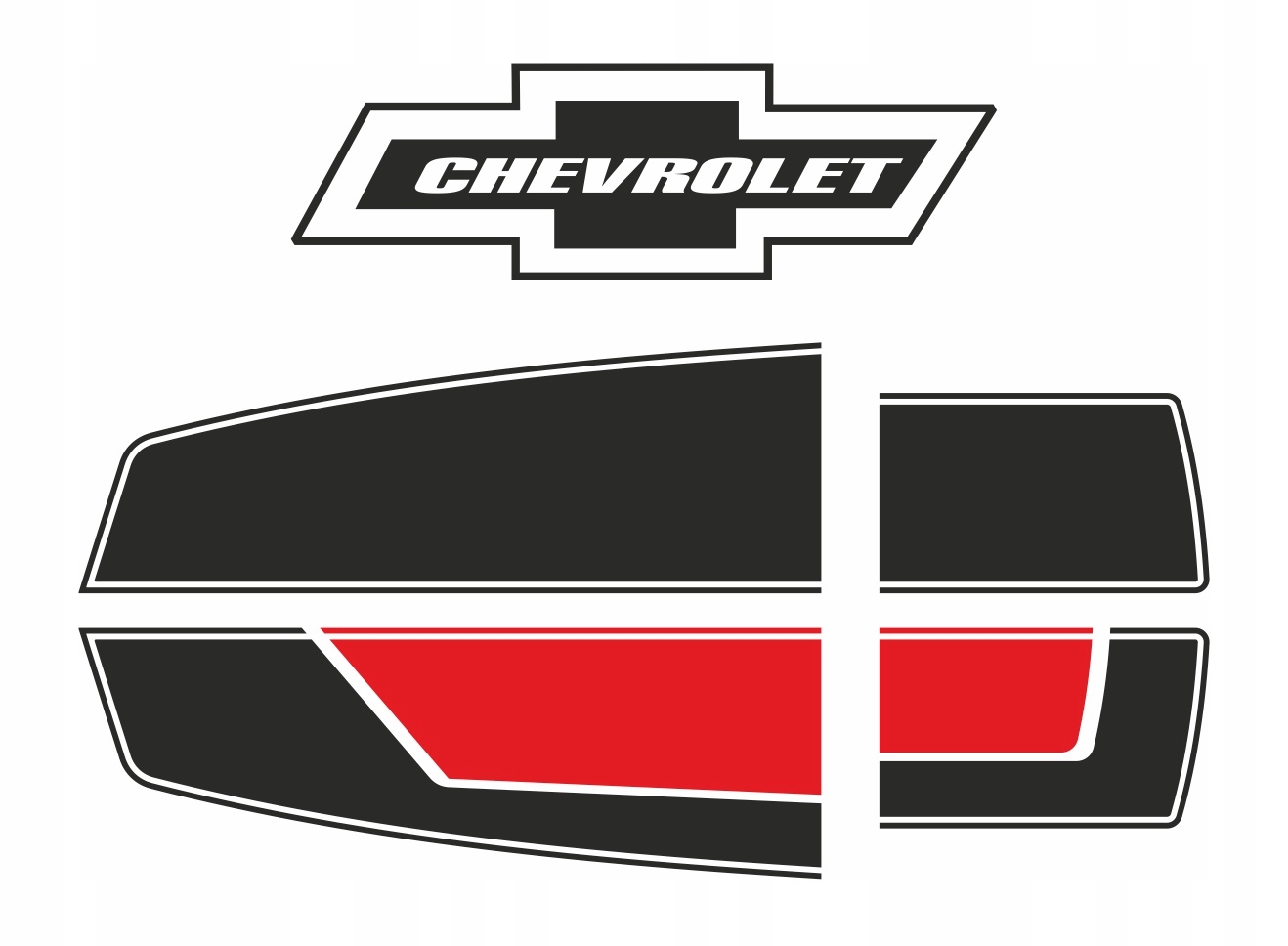 Naklejki tuningowe Pasy na maskę i klapę Chevrolet Camaro 02 EAN (GTIN) 5905090176077