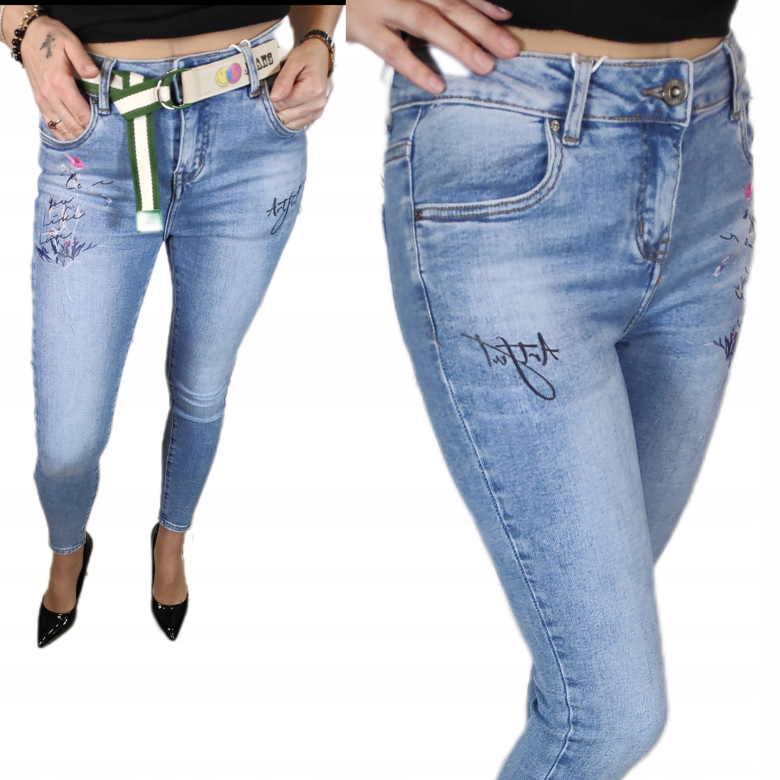 Kalhoty Džíny Klasické Zeštíhlující Trubičky