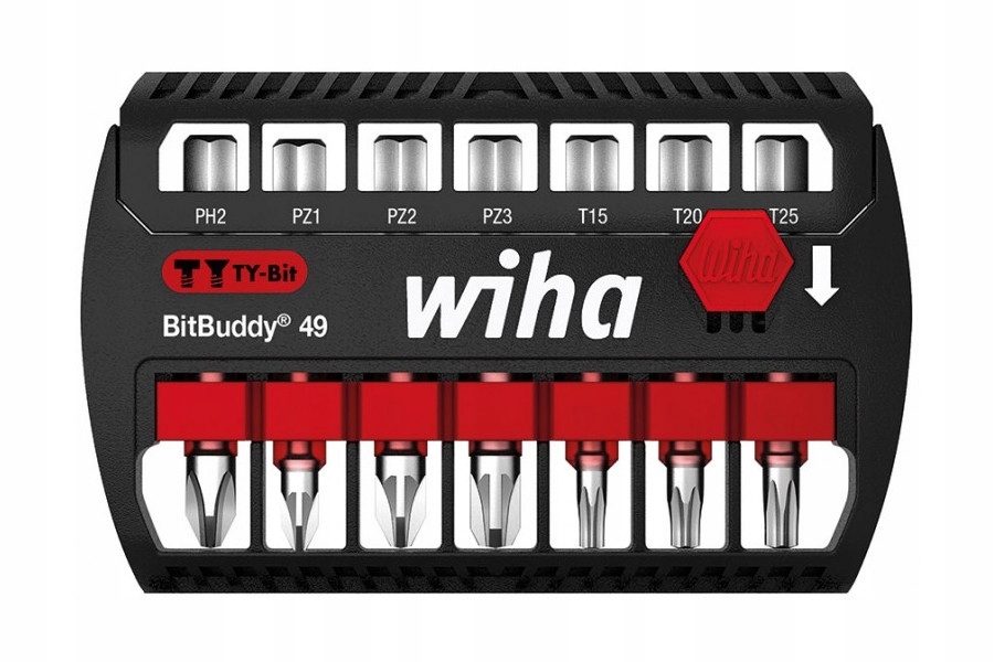 Sada bitů BitBuddy Ty 49 mm ph/pz/torx 7 ks Wiha 42116