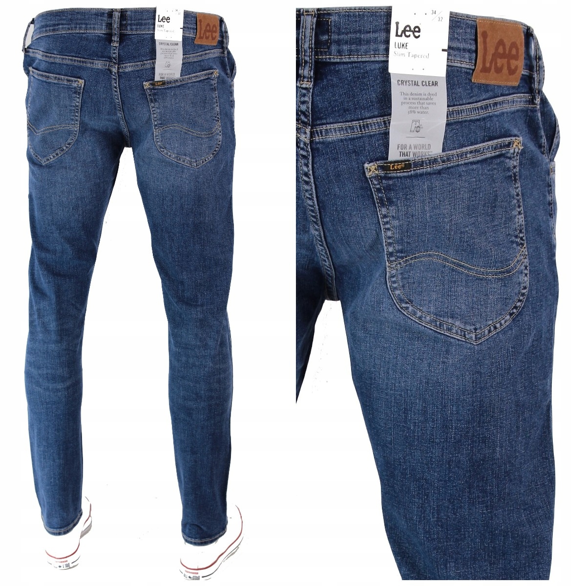 Lee Luke Slim Tapered Jeansy "east New York" W32 L36