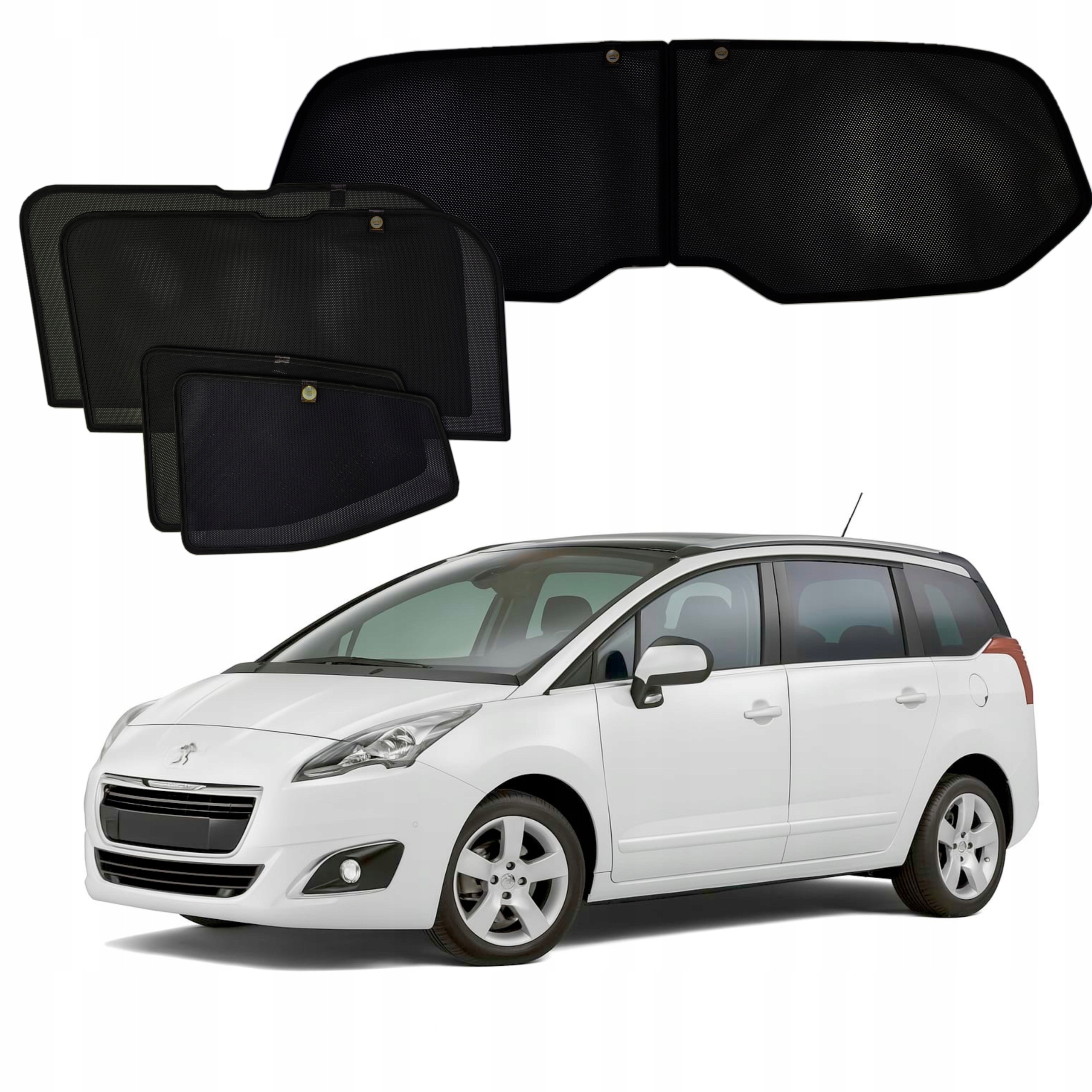 Sluneční clony na sklo do auta s magnety Peugeot 5008