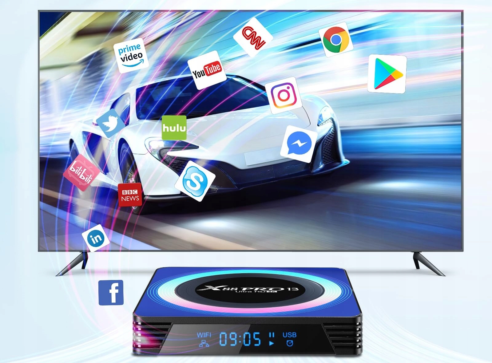 X88 PRO 13 SMART TV BOX 8K ANDROID 13 WIFI6 5GHz BT 5.0 HDR10+ 4/64GB EAN (GTIN) 754565826239