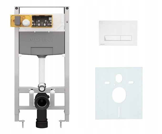 Excellent stelaż Shiro 2.0 wc miska + przycisk Platto biały + Geberit mata