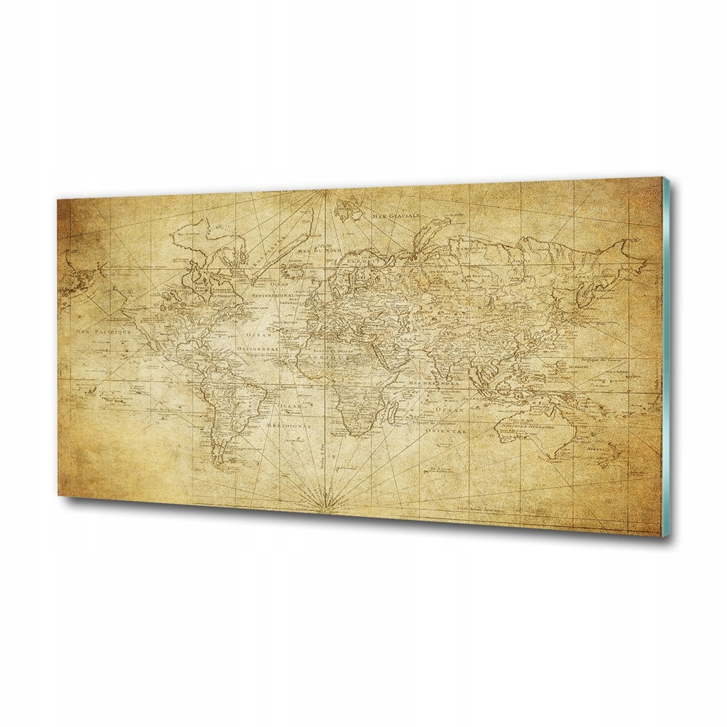 Akrylový obraz do obývačky, veľký, Stará mapa sveta