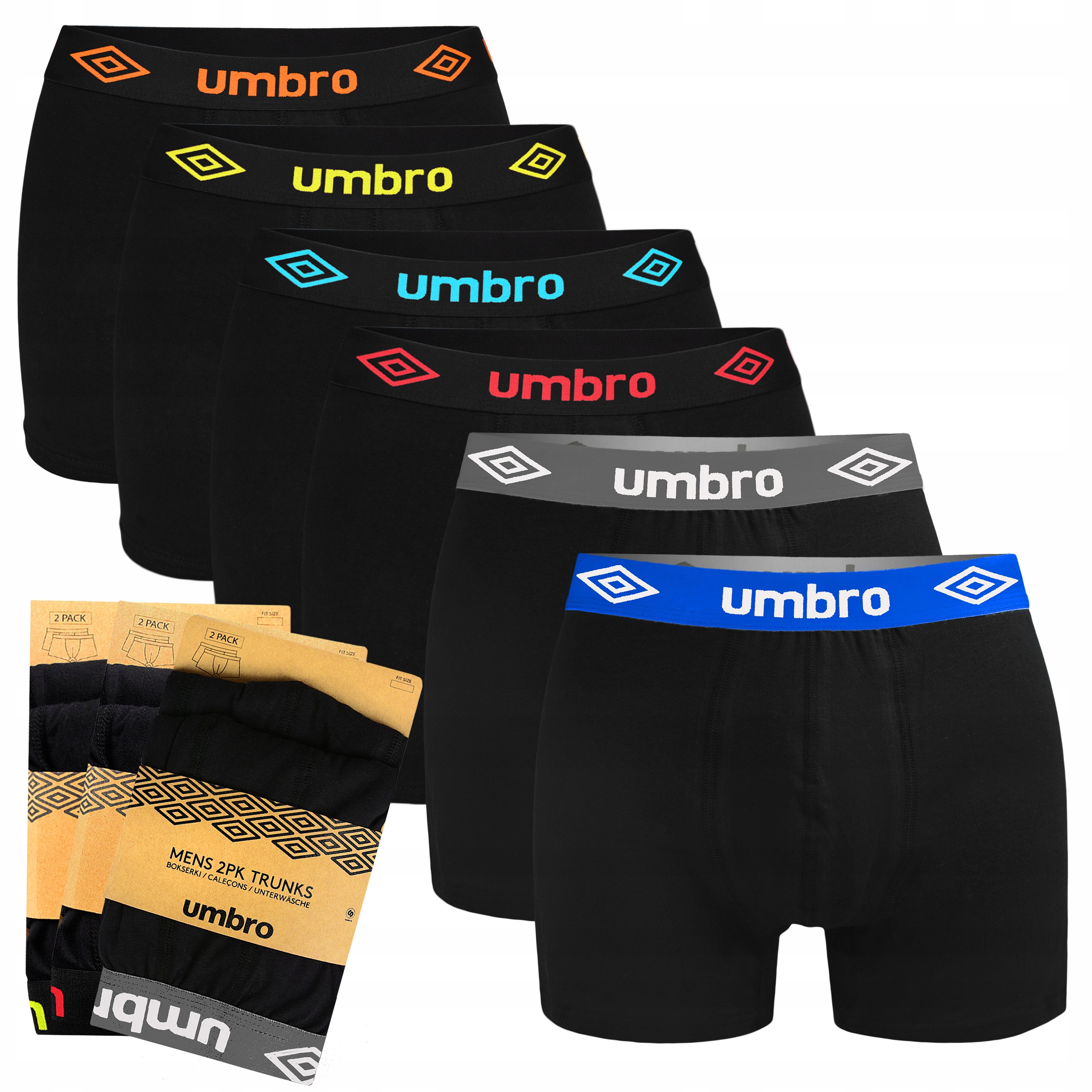Umbro Pánské boxerky 6 kusů BM571 Velikost L