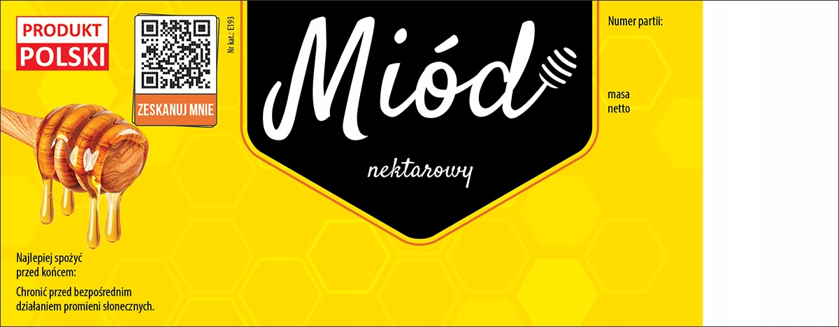 

Etykiety samoprzylepne na miód uniwersalna (100szt