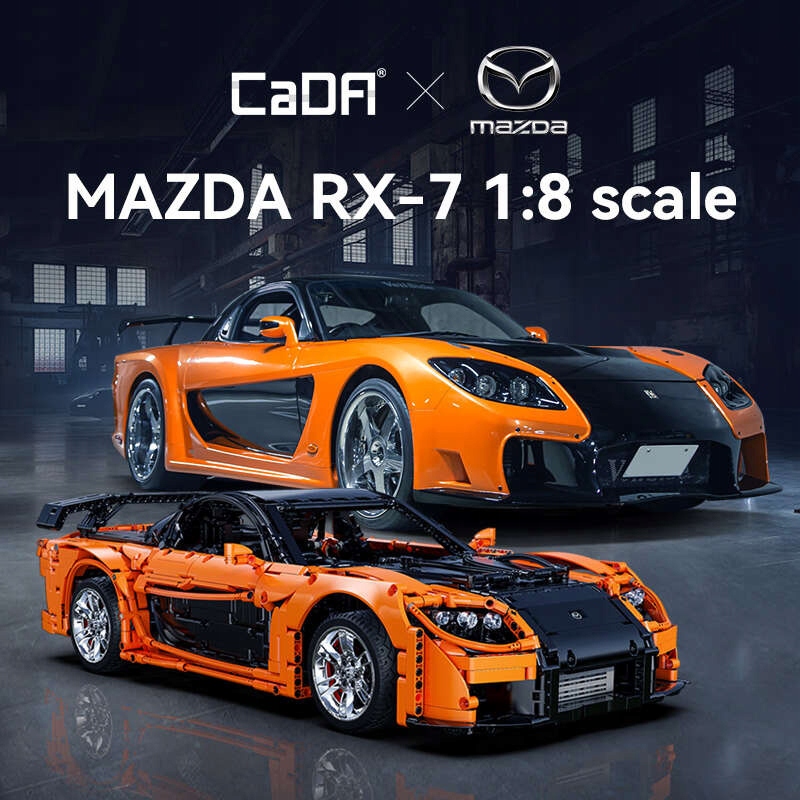 Конструкційні блоки Cada АВТОМОБІЛЬ НА ДИСТАНЦІЙНОМУ КЕРУВАННІ MAZDA RX-7 3305el Кількість елементів 3305