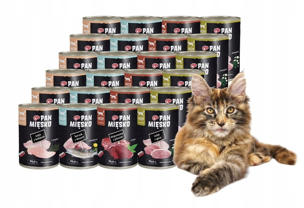 Pan Mięsko Krmivo mokré pro kočky MIX Chutí 24x400g