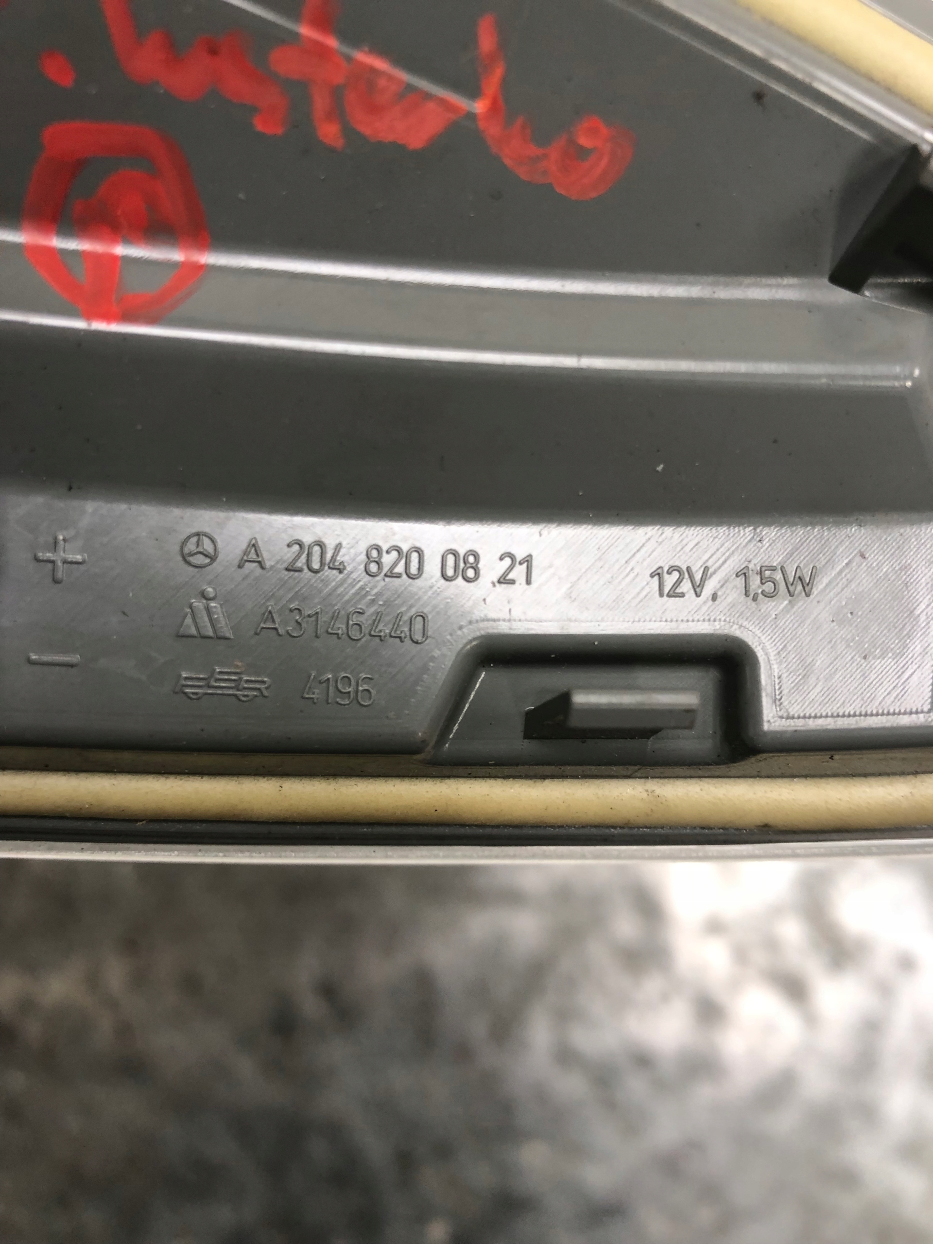 indicator mirrors right MERCEDES W204 A2048200821