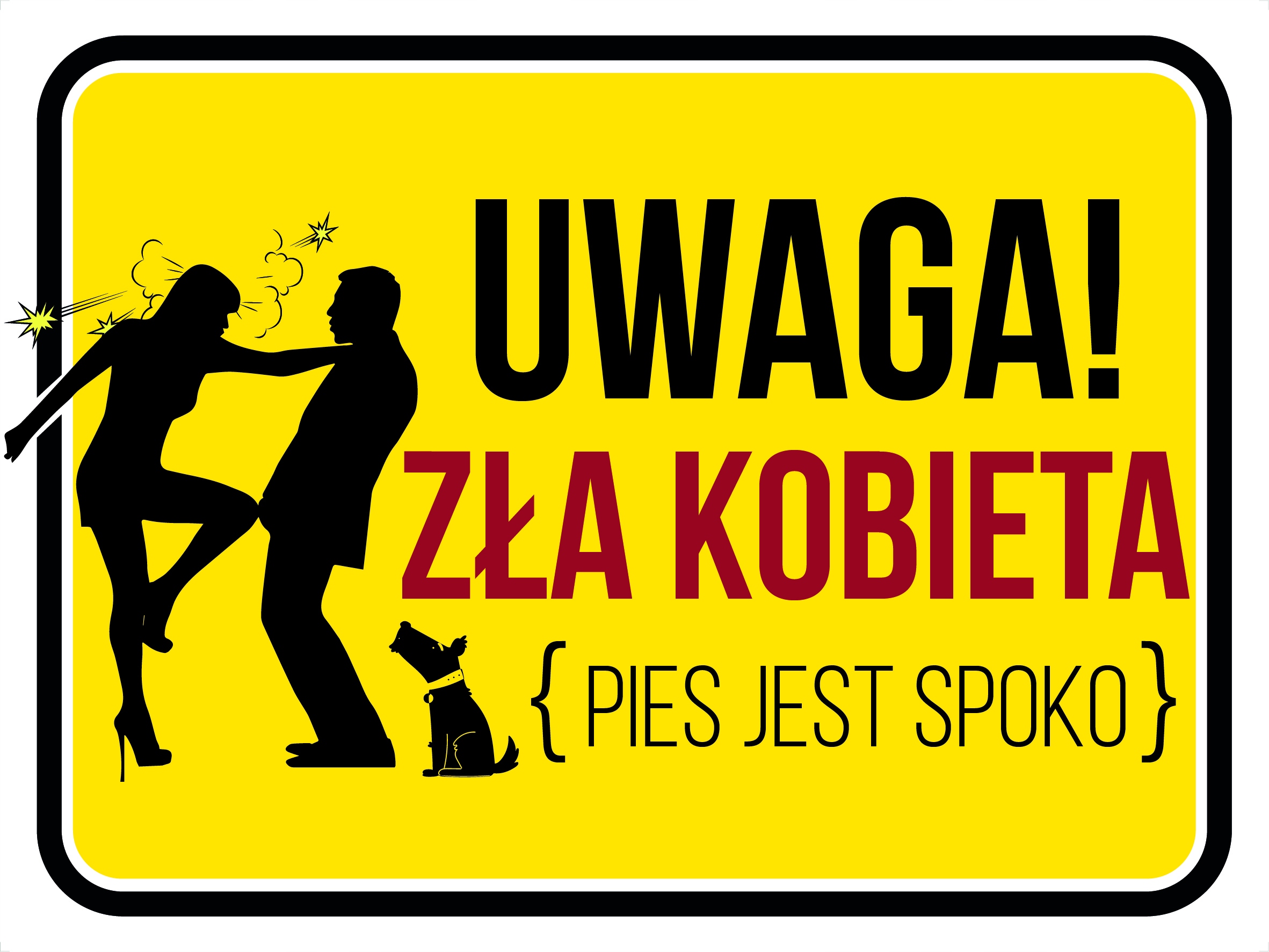 

Tabliczka Zła kobieta 30x40 Pcv Odporna