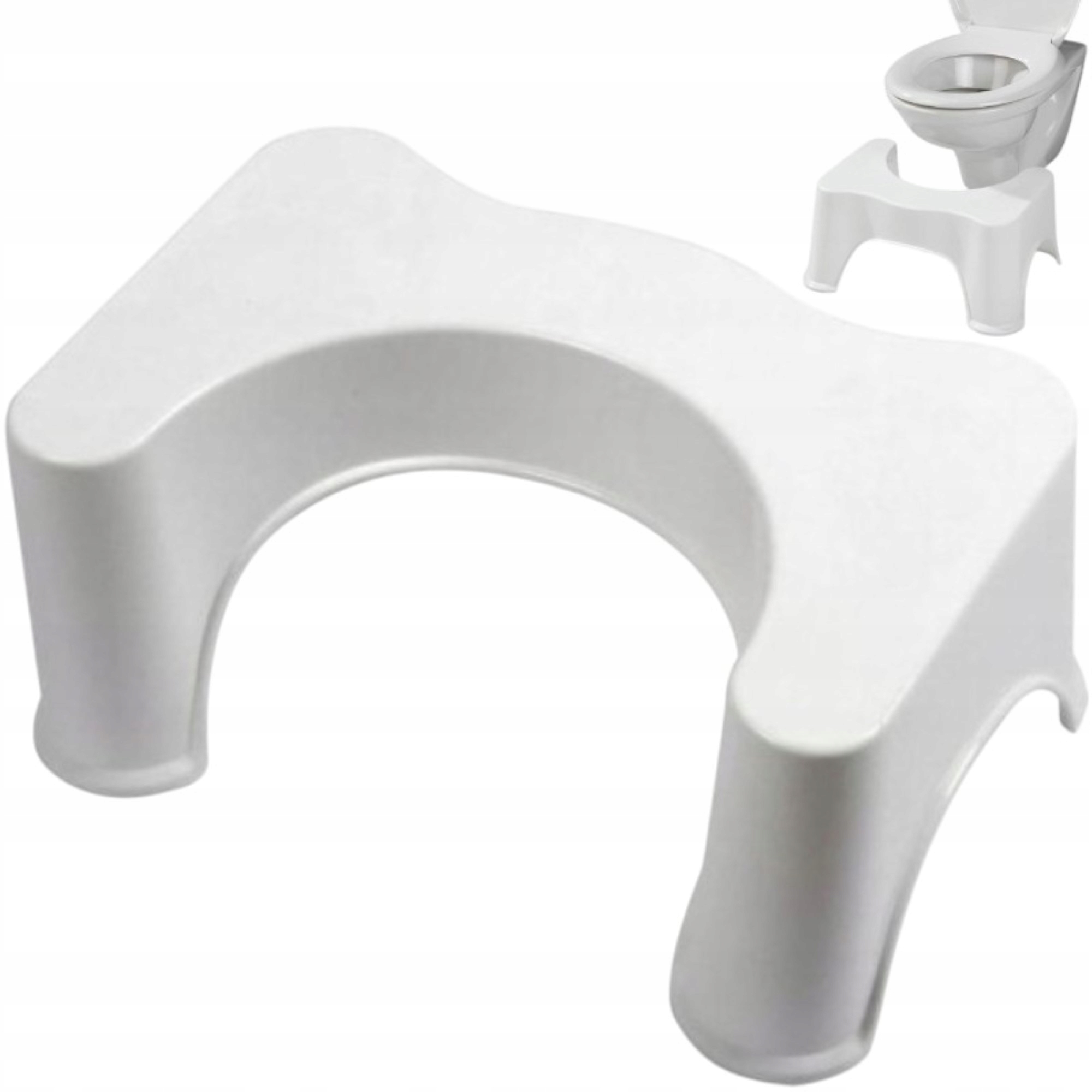 Podnóżek Toaletowy Podest Łazienkowy Schodek Biały Stołek Zdrowe Wypróżnian