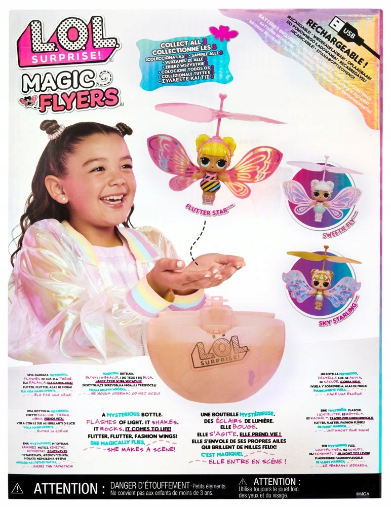 Lol Lalka Latająca Wróżka ze skrzydełkami Flutter Star Magic Flyers Seria 2-in-1