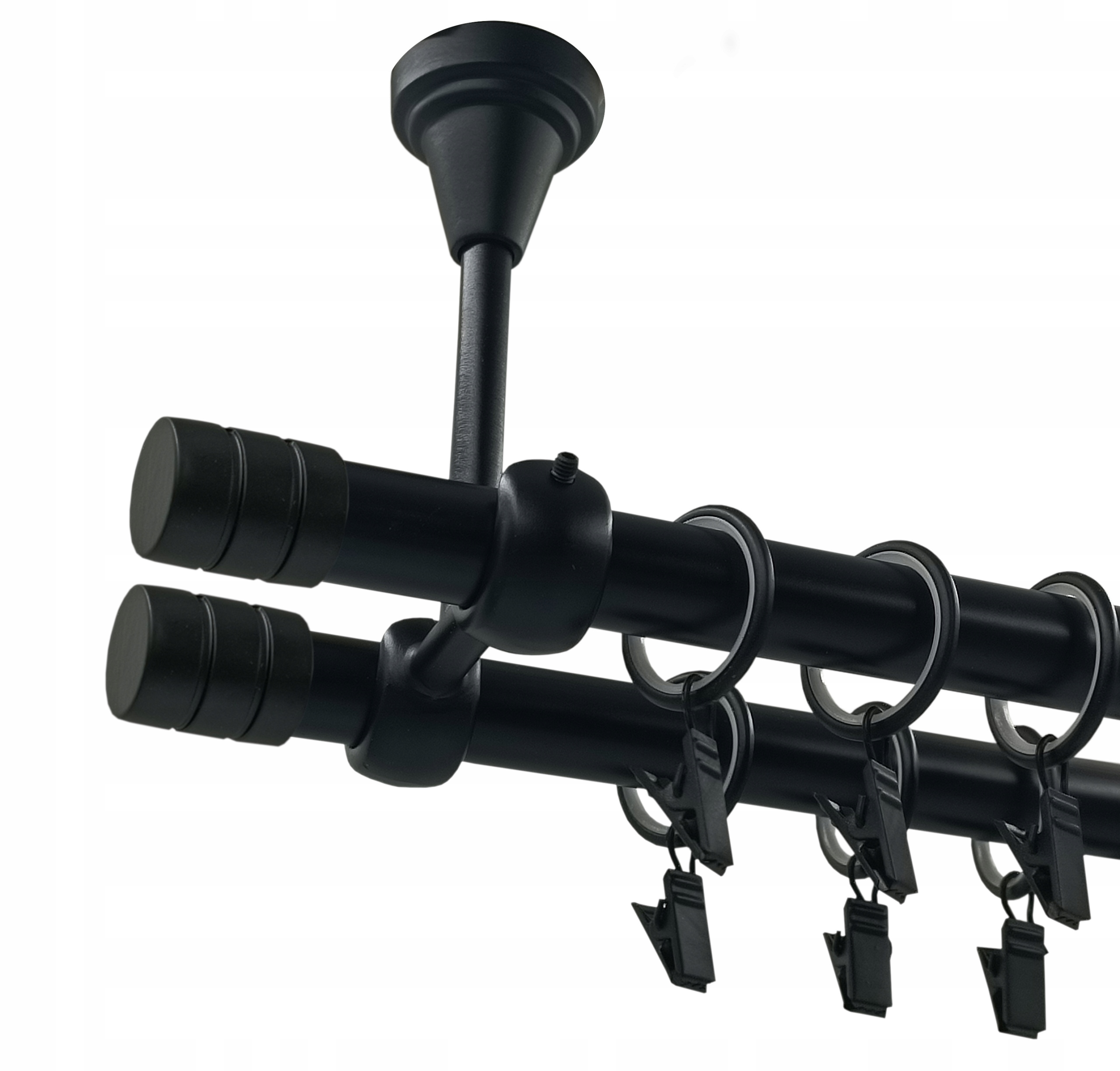 

Karnisz Sufitowy Czarny Mat 19+19mm Frez 360cm
