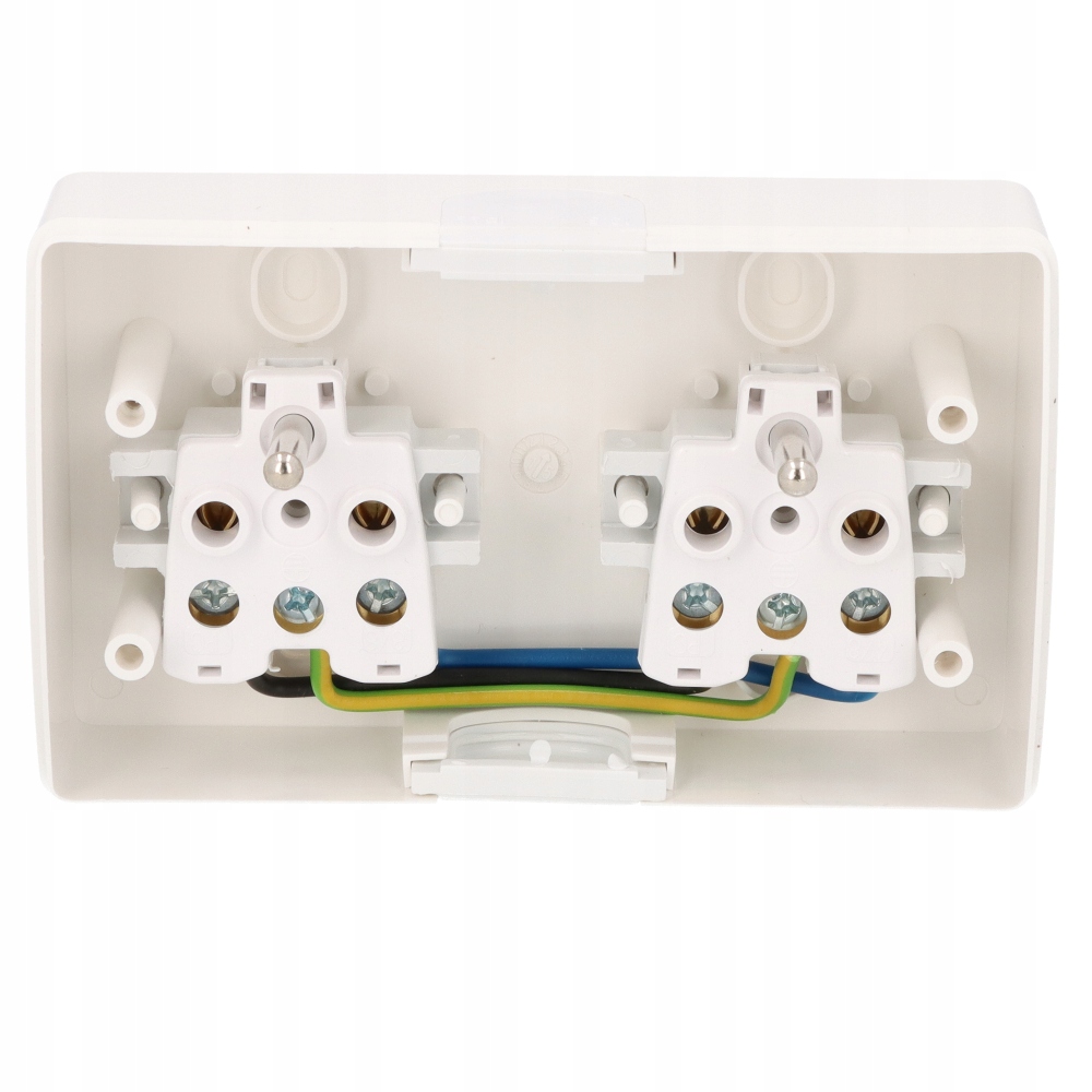 GNIAZDO PODWÓJNE HERMETYCZNE NATYNKOWE Z KLAPKĄ Przeznaczenie Elektryczne