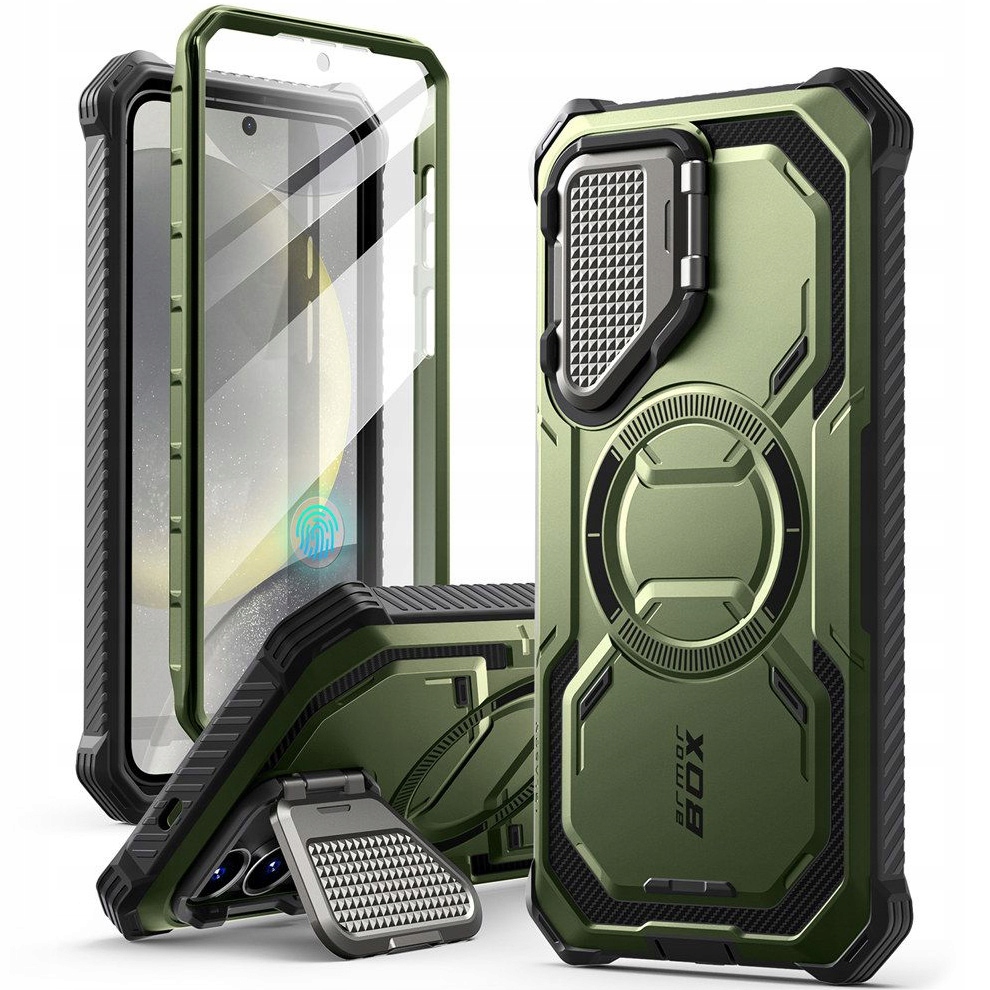 Pouzdro pancéřové Supcase pro Galaxy S25, obal pro MagSafe stojan Stand