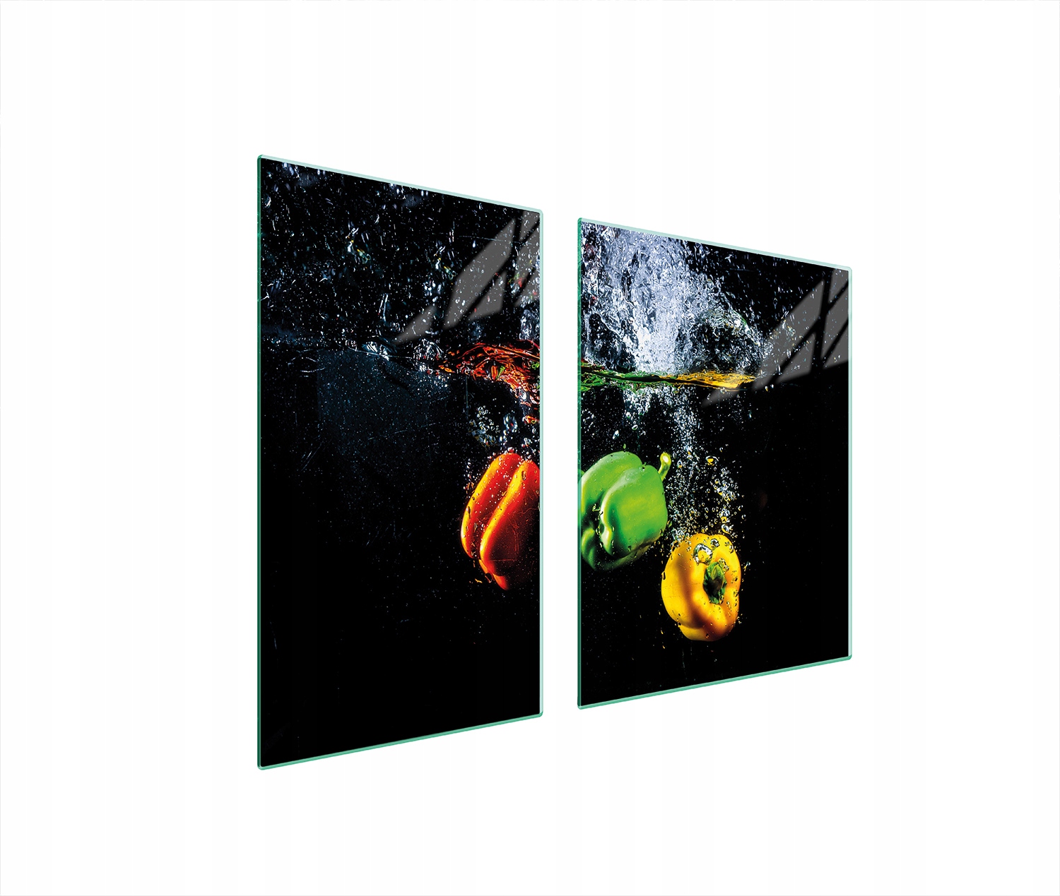 Skleněná Deska a Krájecí Prkénko 100x52 Paprika Tvrzené Sklo