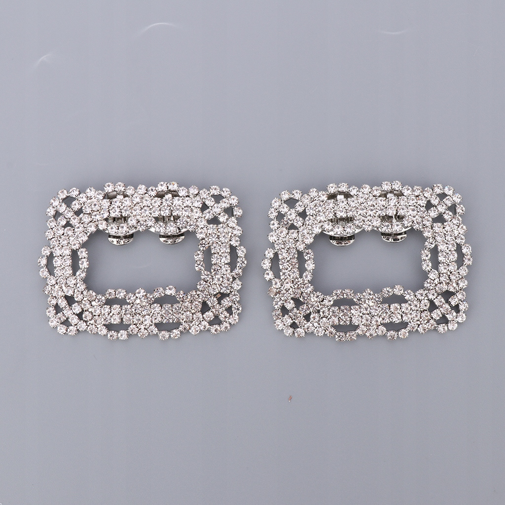 2x Rhinestone Kryształowe klipsy do butów Klamry, Vintage Wedding