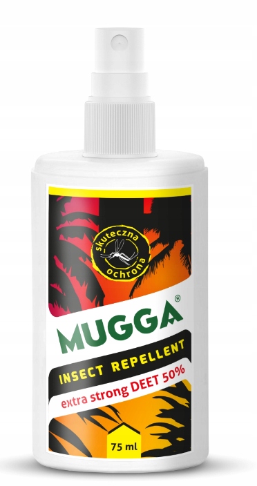 2x SPRAY NA KOMARY KLESZCZE MUGGA STRONG SKUTECZNY Waga produktu z opakowaniem jednostkowym 0.52 kg