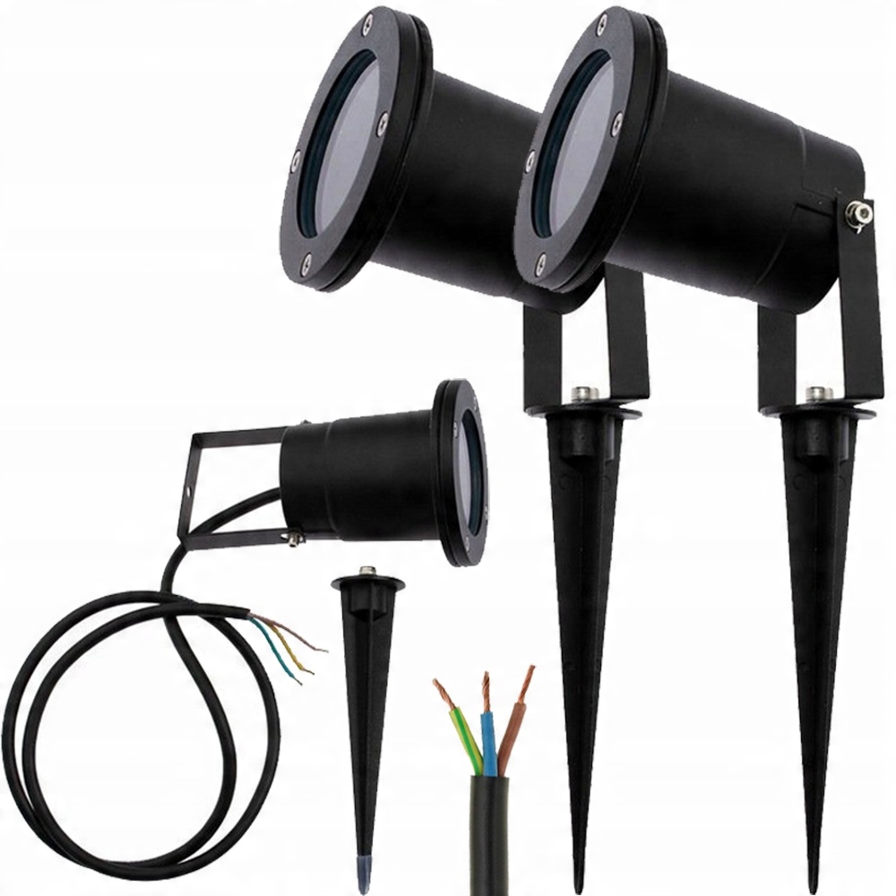 

2x Lampa ogrodowa Led GU10 IP65 Szczelna przewód