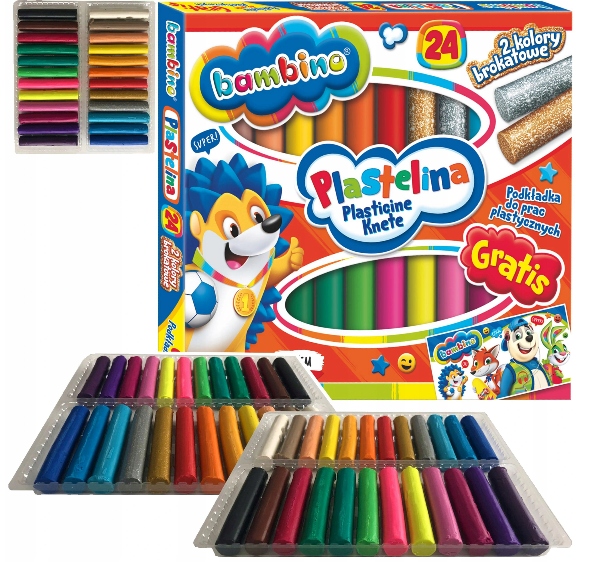 

Plastelina 24 podkładka Bambino