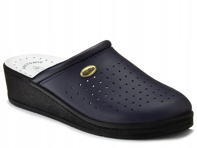 Klapki Medyczne Sanitarne Skórzane 707 Antypoślizgowe Sanital Flex 38