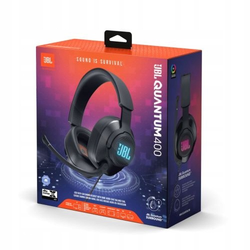 Jbl Quantum 400 Headphone Wired Gaming Headset with Microphone, (usb), Blac