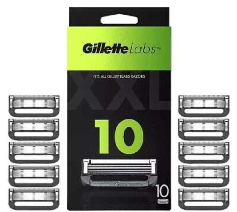 Gillette Labs Zestaw 10 wkładów do maszynki do golenia, oryginalne!