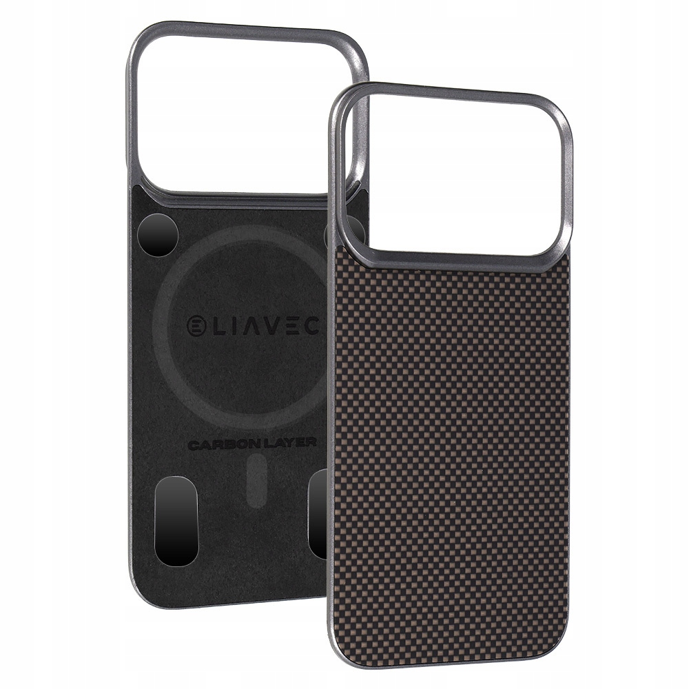 Etui do Iphone 17 Pro Max Liavec Carbon Layer Magsafe złote