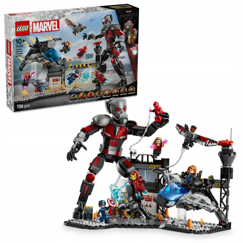 Lego Marvel 76314 Akční bitva Captain America: Občanská válka
