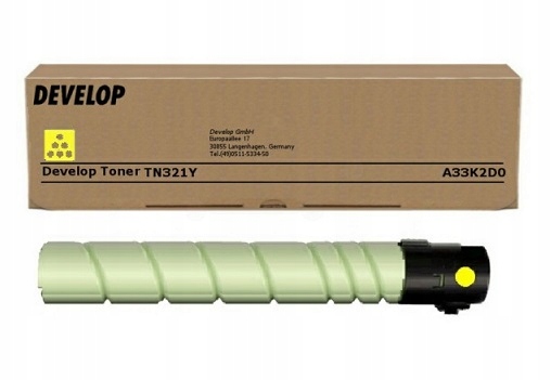 Toner Develop TN-321 A33K2D0 Y Originál Ineo+ 224 224e 284 284e 364 364e
