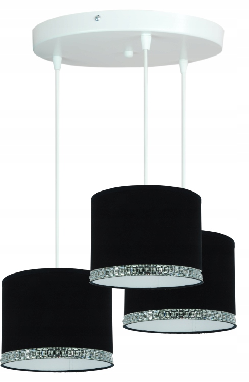 Módní závěsná stropní lampa, moderní lustr Černé stínidlo 20 cm Dekor