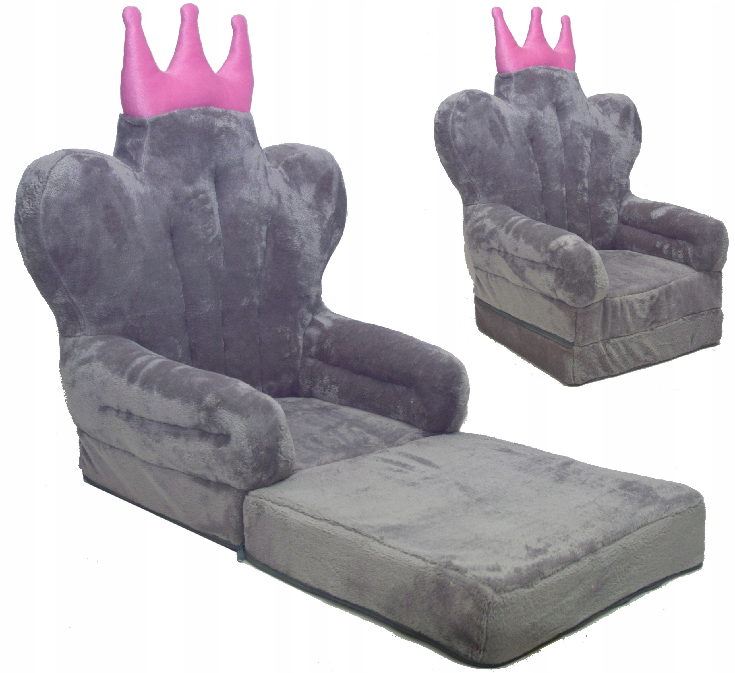 

Fotel Fotelik Pluszowy Rozkładany Pufa Maskotka