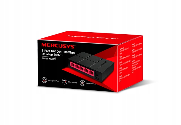 

Switch 5-port Mercusys MS105G Gigabit 5x 1GB/S Lan
