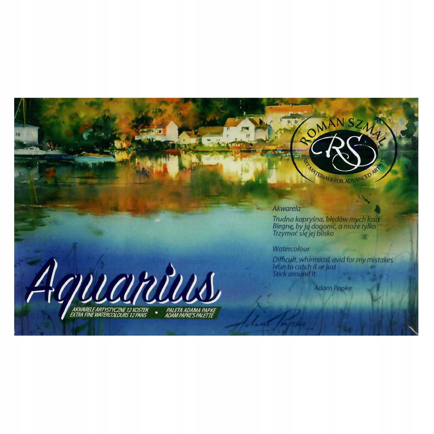 Akvarelové barvy Akvarely Aquarius Adam Papke Roman Szmal 12 barev