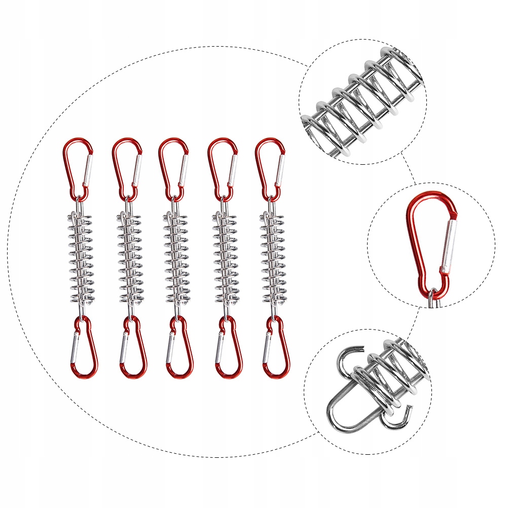 WIATROSZCZELNA KLAMRA SPRĘŻYNOWA NAPINAJĄCA LINĘ NAMIOTOWĄ Marka bez marki