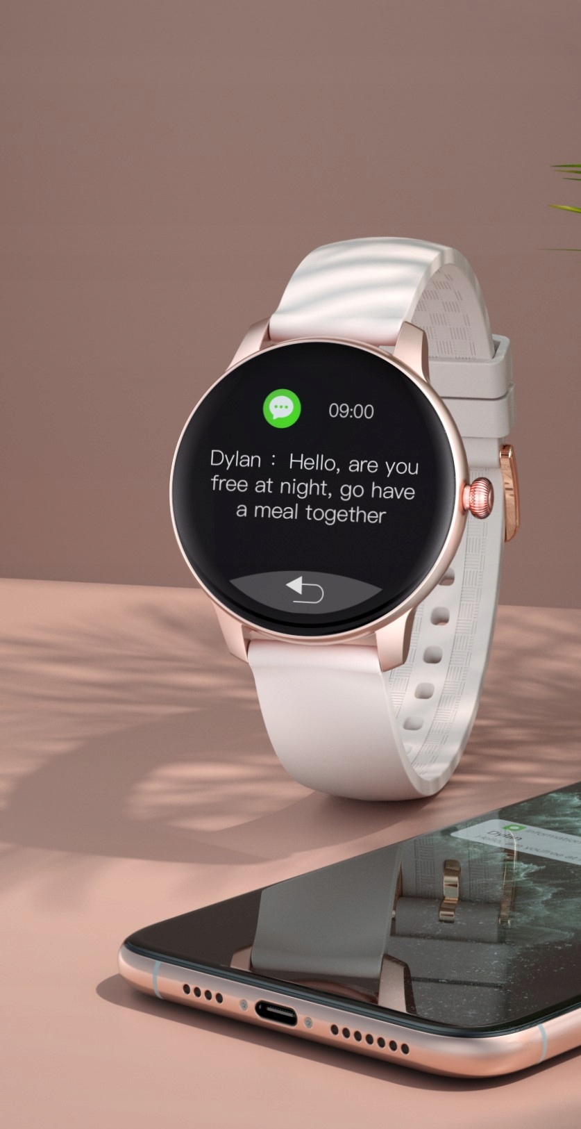 Zegarek SMARTWATCH G. ROSSI sms kroki FB puls BOX Kolor koperty czarny