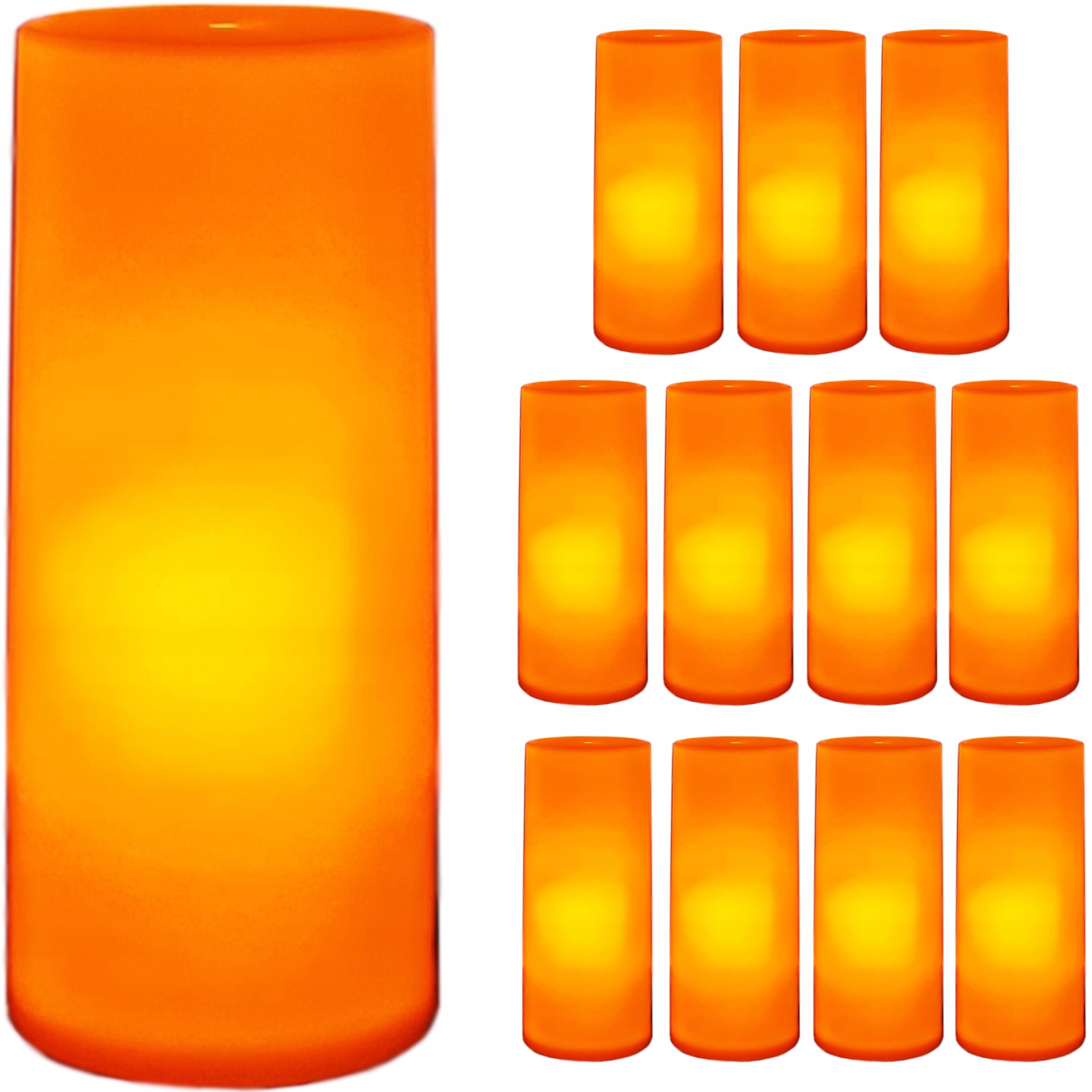 ZESTAW 12 WKŁADÓW LED EFEKT ŻYWEGO PŁOMIENIA WW