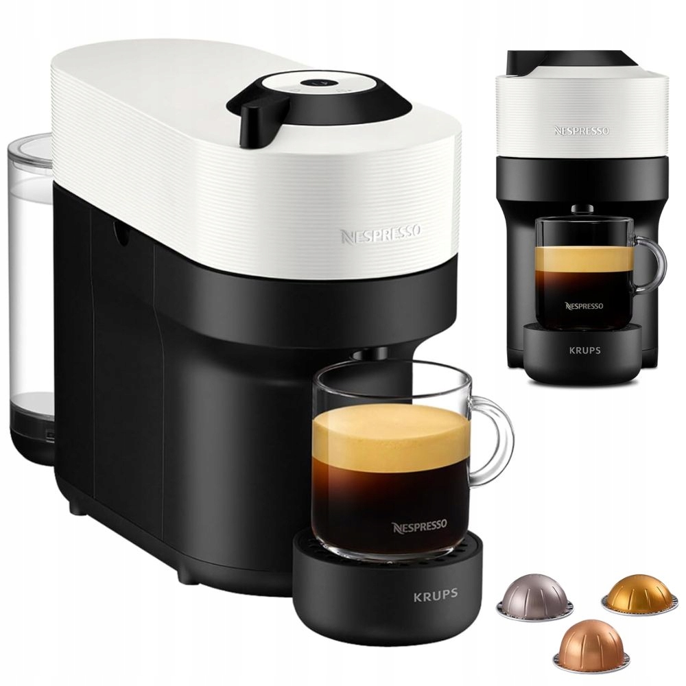 Kávovar Na Kapsuly Krups Nespresso Vertuo Pop XN9201 Sada 12 Káv