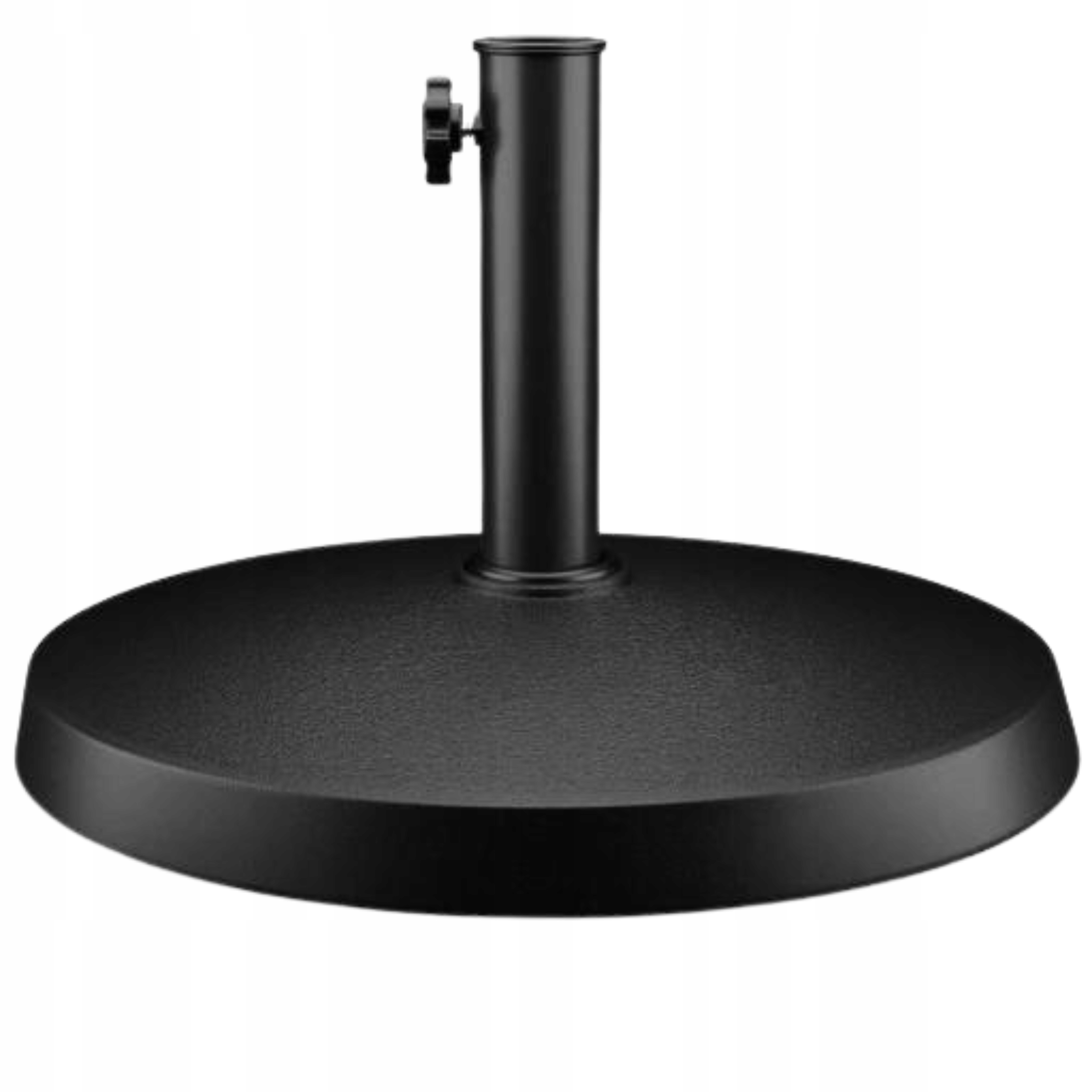 Podstavec pod záhradný slnečník, priemer 45 cm, čierny, betónový, univerzálny, okrúhly