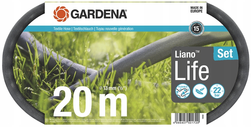 Gardena Textilná hadica Liano Life 20 m, súprava