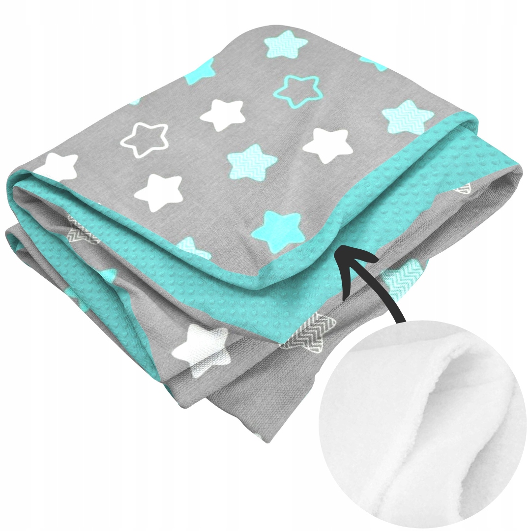 Oboustranná přikrývka 90x200 Bavlna Fleece Minky Zateplená