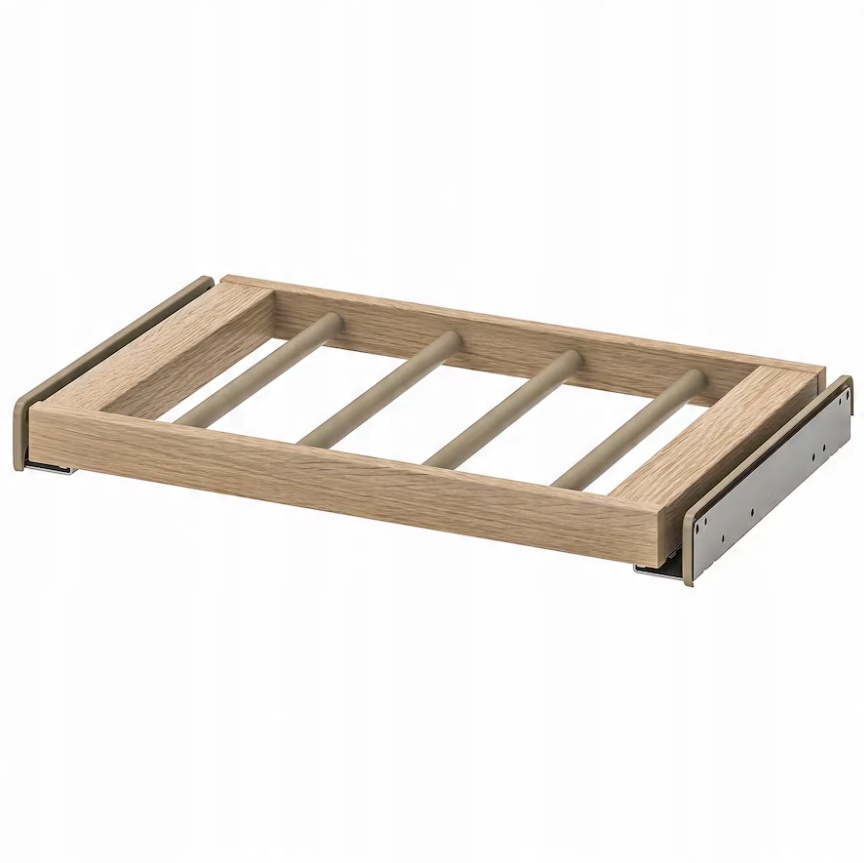 Ikea Komplement Výsuvný věšák na kalhoty, dub mořený na bílo, 50x35