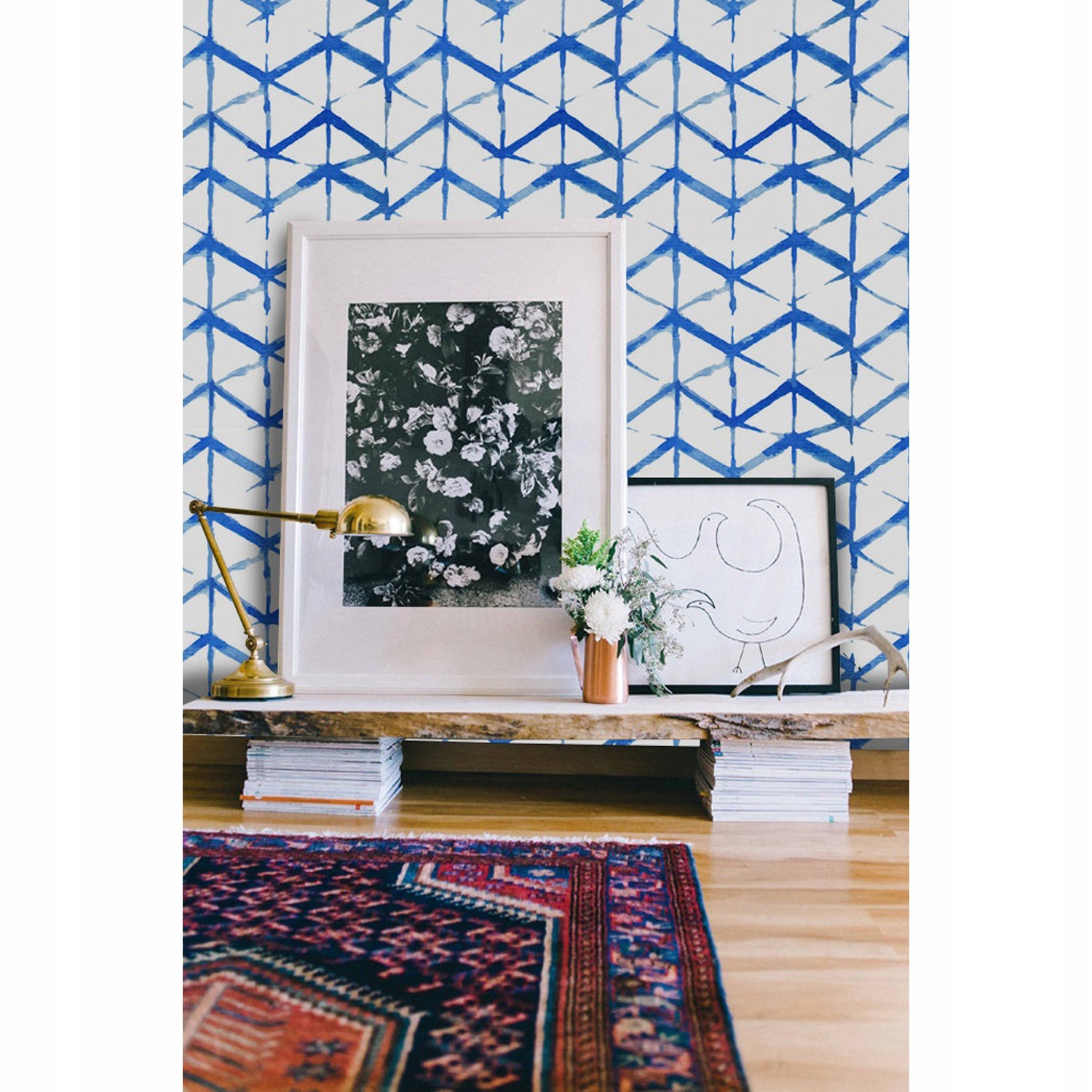 

Fototapeta flizelina Geometryczne shibori 208x146